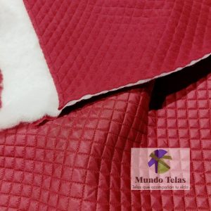 CAPITONEADO CON POLAR ROMBO CHICO ROJO COD:207
