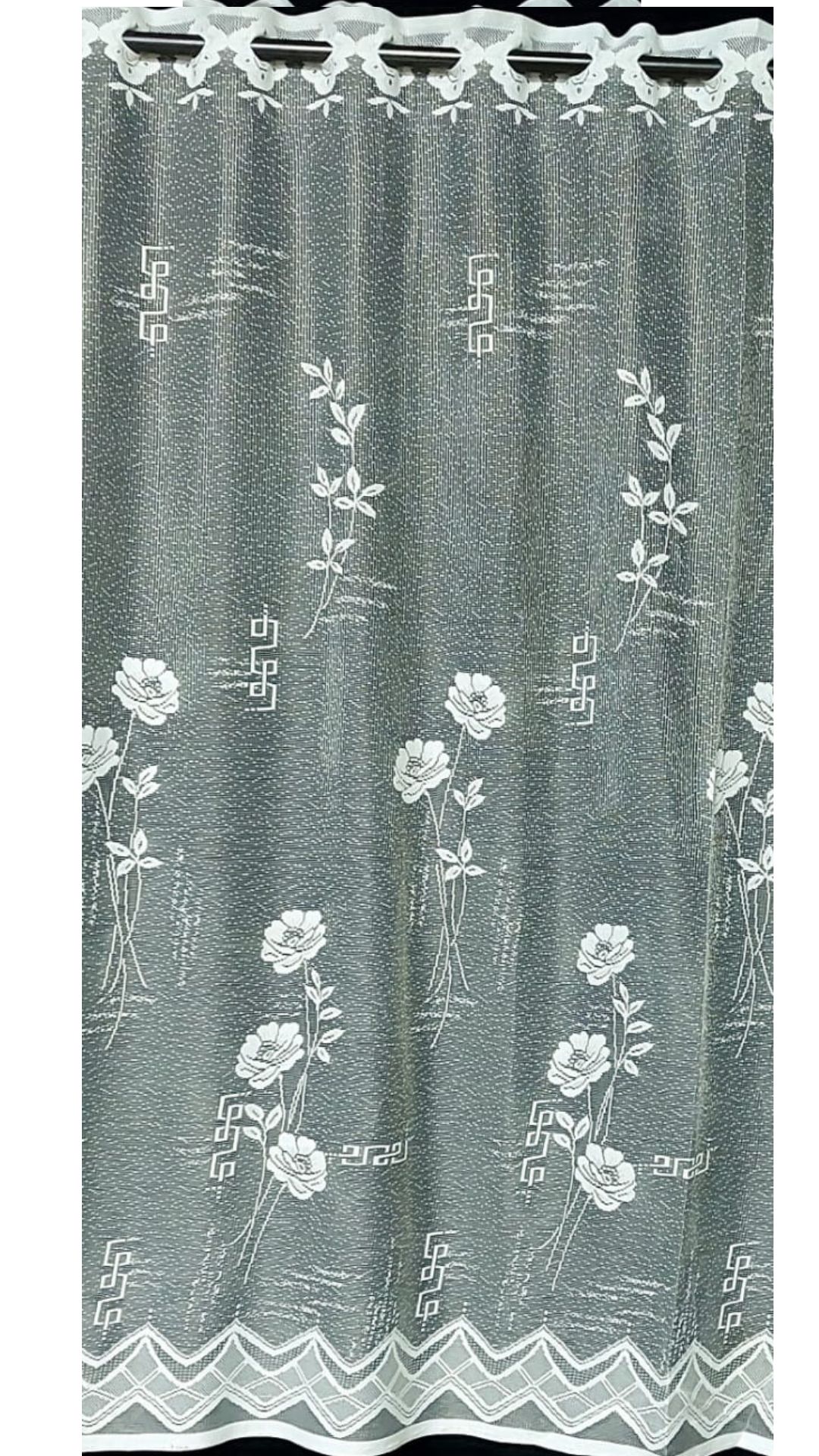 CORTINA JACQUARD 1.60 2-4 BLANCO COD:1611