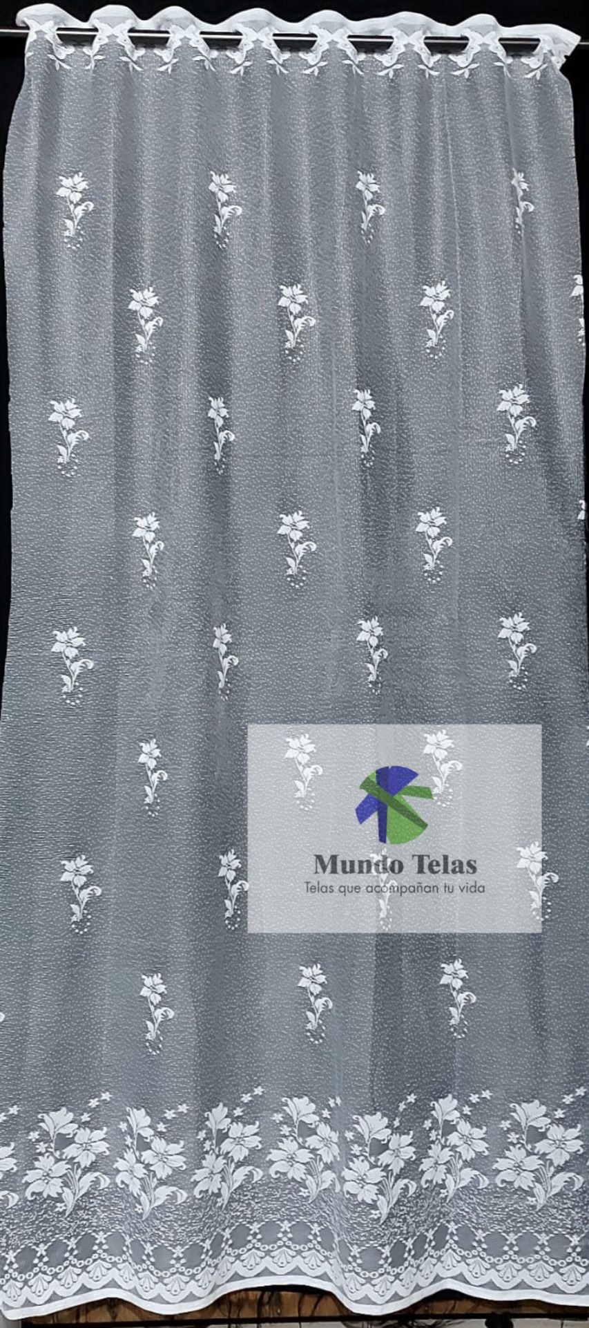 CORTINA JACQUARD 2,20 CON OJAL 2-2 BLANCO COD:3206