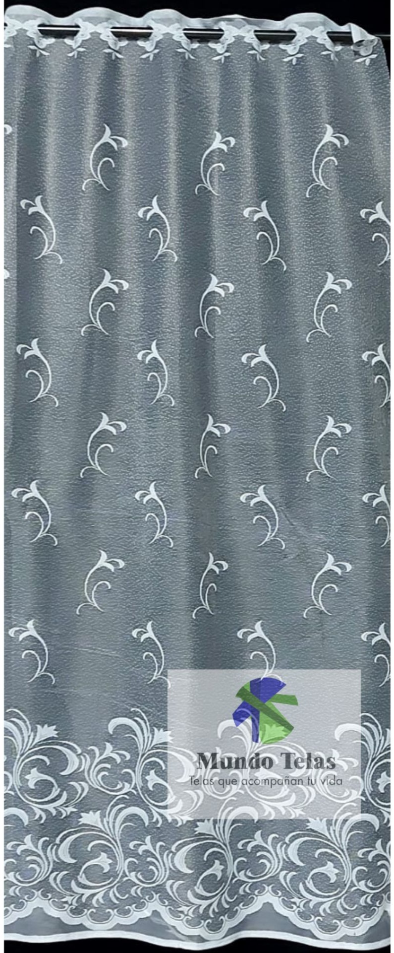 CORTINA JACQUARD 2.20 CON OJAL 2-3 BLANCO COD:3249