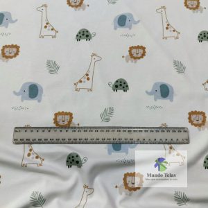 Ideal para piyamas, camisetas, ropa de bebé, baberos, bandanas. 100% Algodón. Ancho 1.90 MTS.
