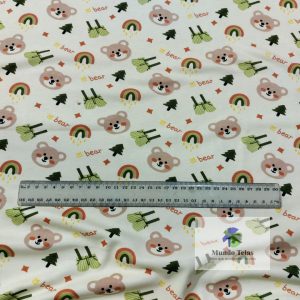 Ideal para piyamas, camisetas, ropa de bebé, baberos, bandanas. 100% Algodón. Ancho 1.90 MTS.
