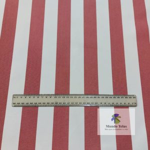 LONETA IMPERMEABLE RAYAS ROJO/BCO COD:968
