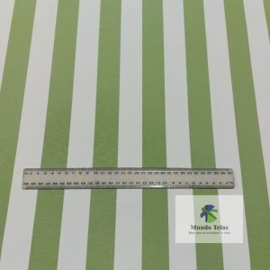 LONETA IMPERMEABLE RAYAS VERDE/BCO COD:967