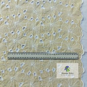 ALGODON BORDADO 2 BEIGE COD:5449