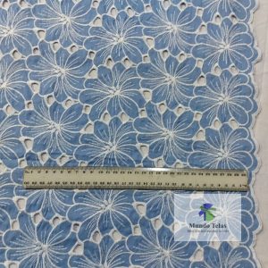 ALGODON BORDADO 2 CELESTE COD:5448
