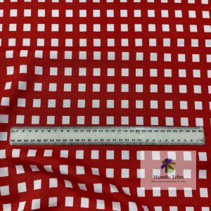 PANAMA CUADROS ROJO COD:1215