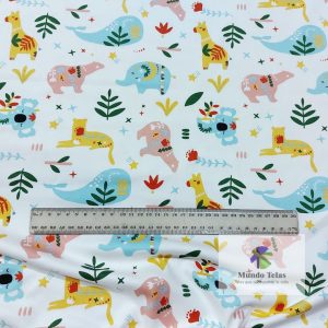 Ideal para piyamas, camisetas, ropa de bebé, baberos, bandanas. 100% Algodón. Ancho 1.90 MTS.