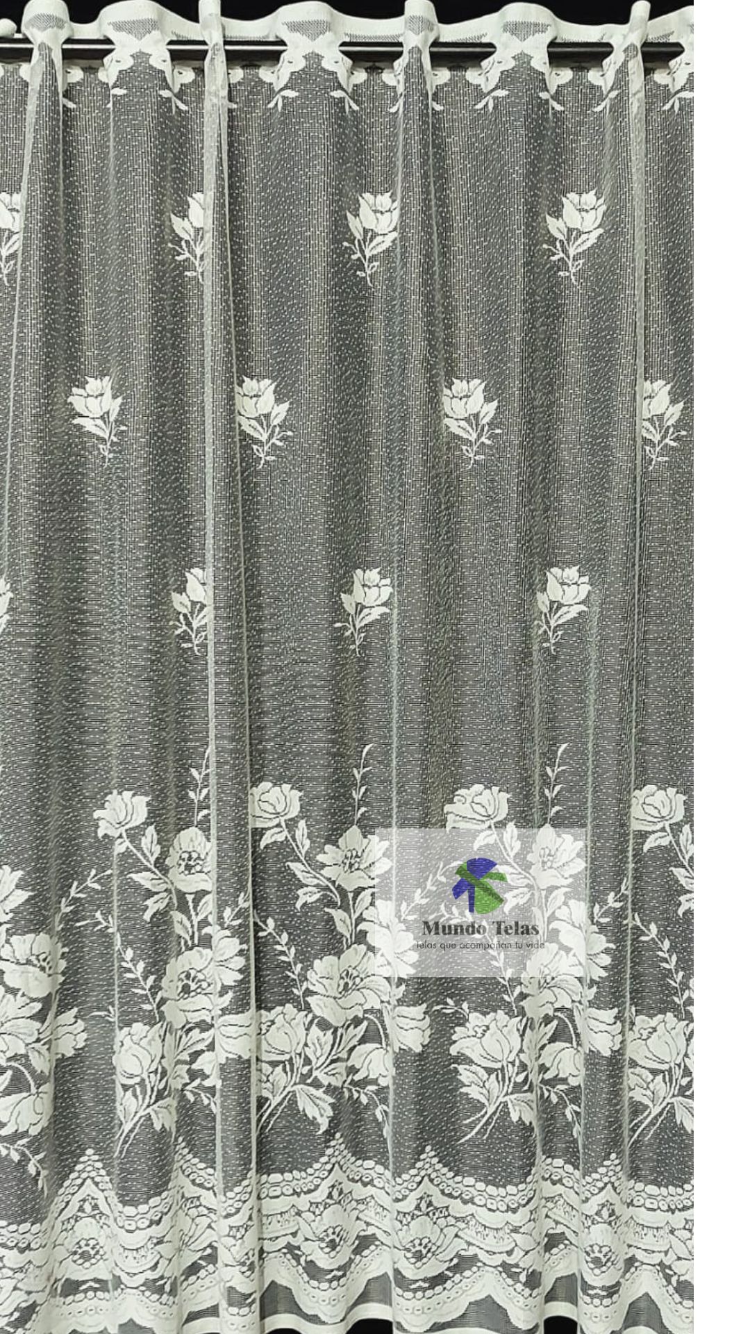 CORTINA JACQUARD 1.60 2-2 BLANCO COD:3285