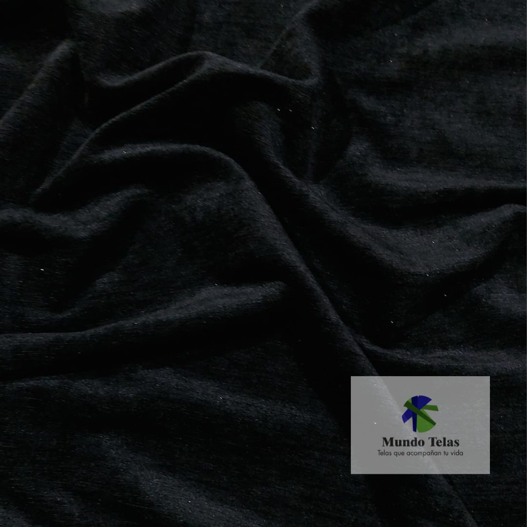 CHENILLE ELASTIZADO NEGRO COD:3228