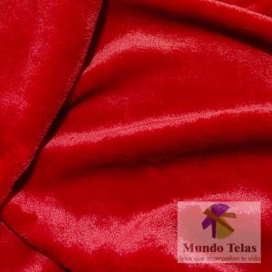 PELUCHE TERCIOPELO LISO ROJO COD:1311