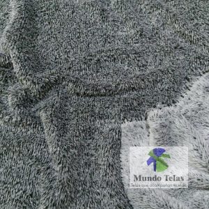 PELUCHE TERCIOPELO MELANGE GRIS CLARO COD:6846